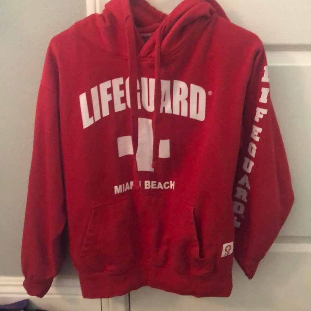 Miami Beach Life Guard Hoodie (red)